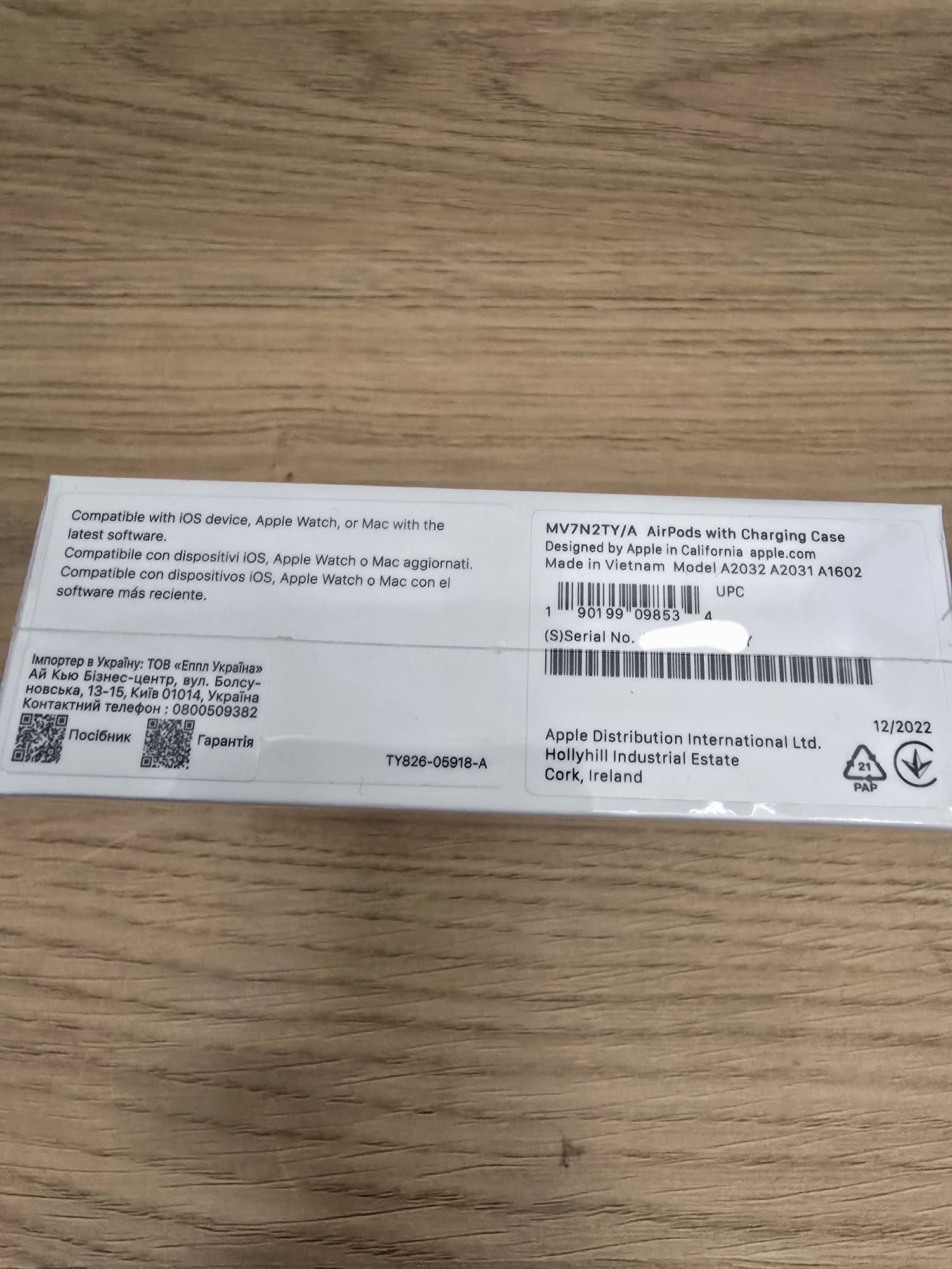 Apple airpods charging case Original Novo