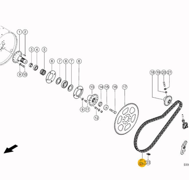 Łańcuch 100 Ogniw Claas C500, C560, C620, C680,