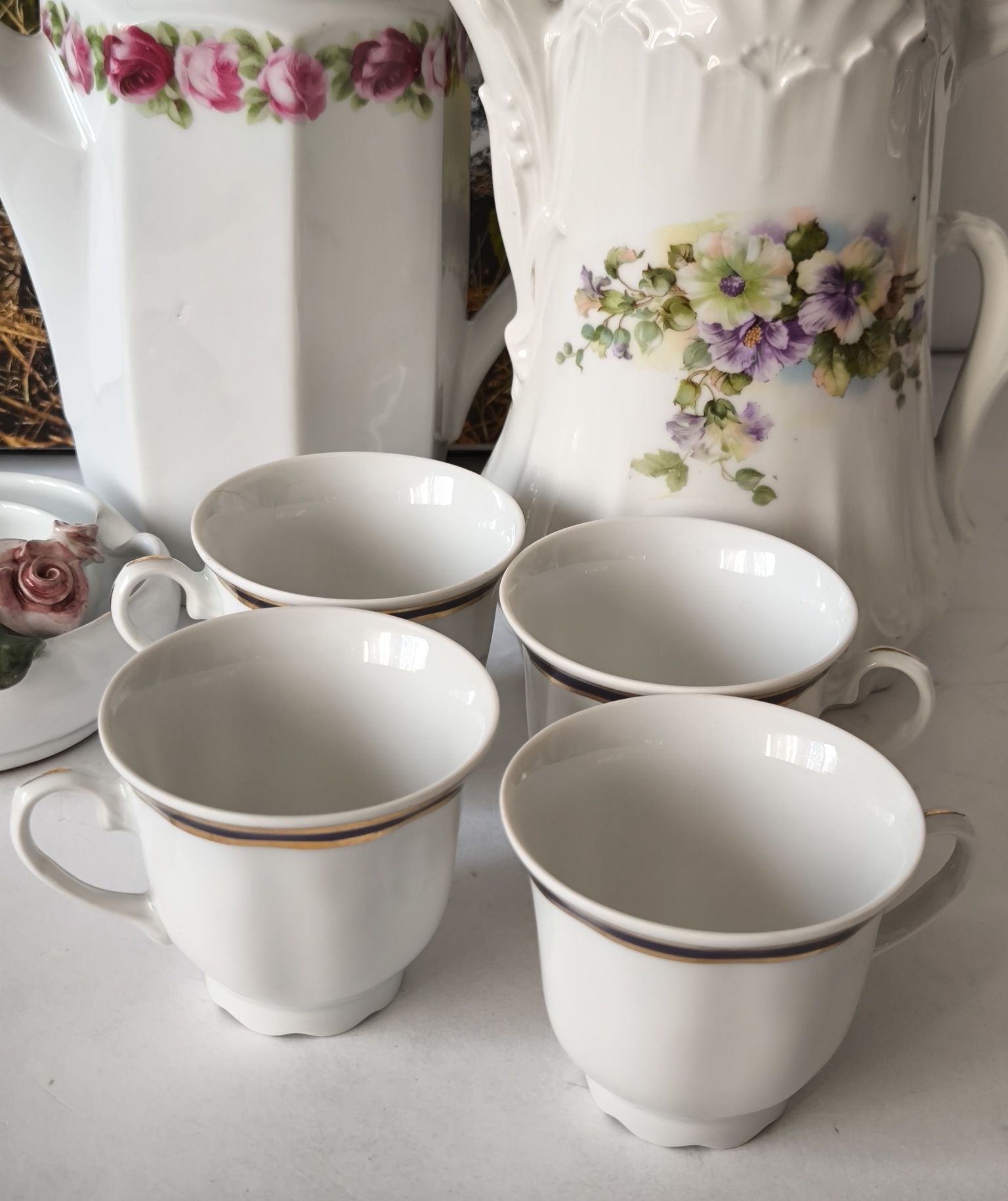 Filiżanki Karolina 4 sztuki poj. 175 piękna stara porcelana