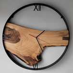 Zegar ścienny 60cm naturalne drewno orzechowe.Loft, Rękodzieło Prezent