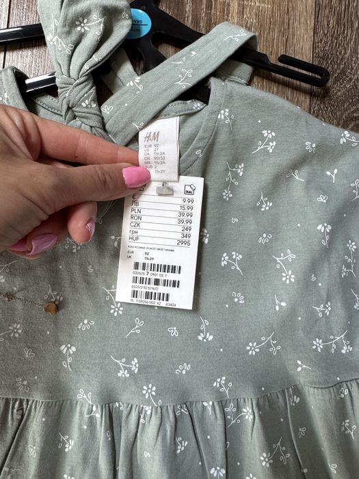 Letnia sukienka dla dziewczynki z opaską h&m 92
