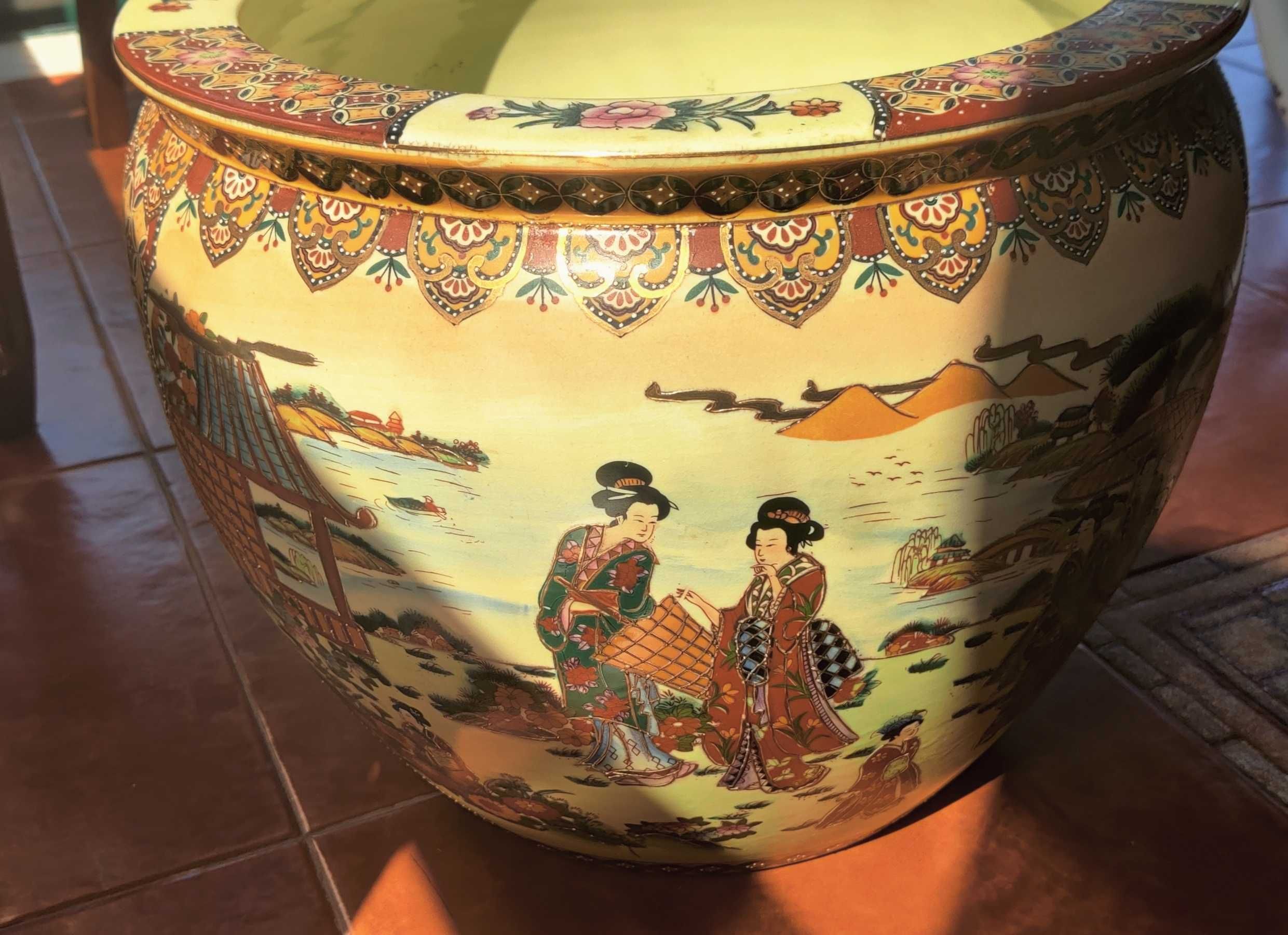 2 Vasos Cachepot Chinês - Pintados à Mão