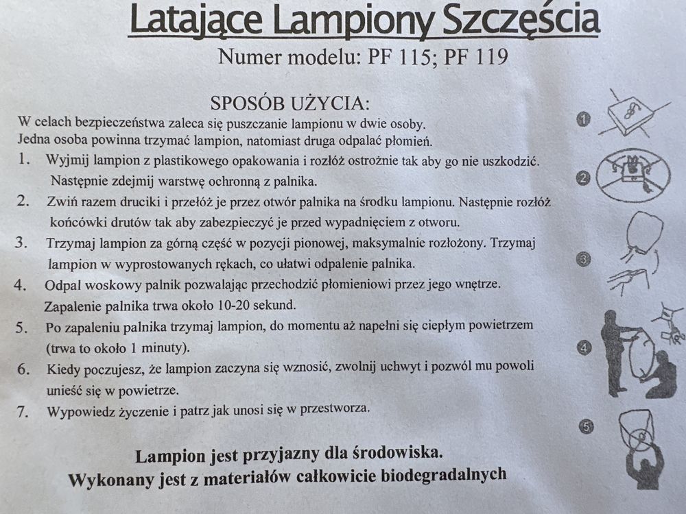 Biodegradowalne białe lampiony szczęścia na wesele