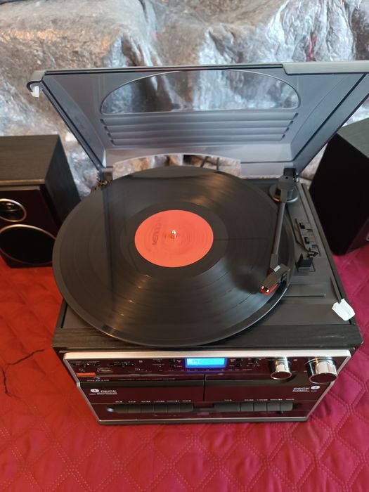 Програвач вінілу Auna 388-BT, BT, MP3, FM, SD, AUX, касета