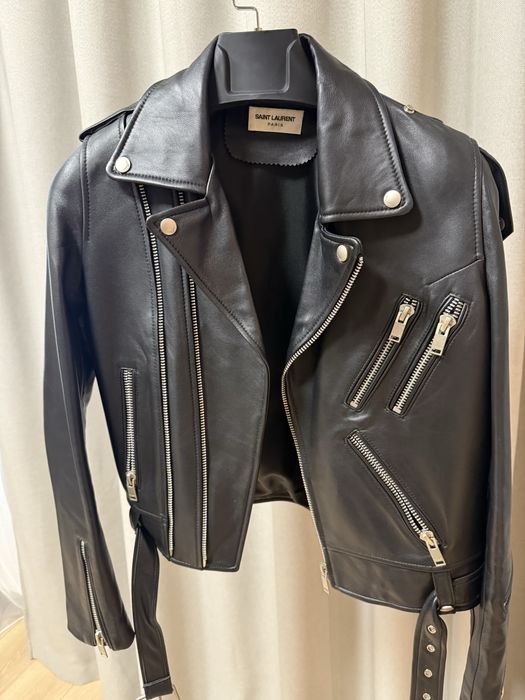 Шкіряна куртка M-L Saint Laurent ,кожаная куртка, косуха saint laurent