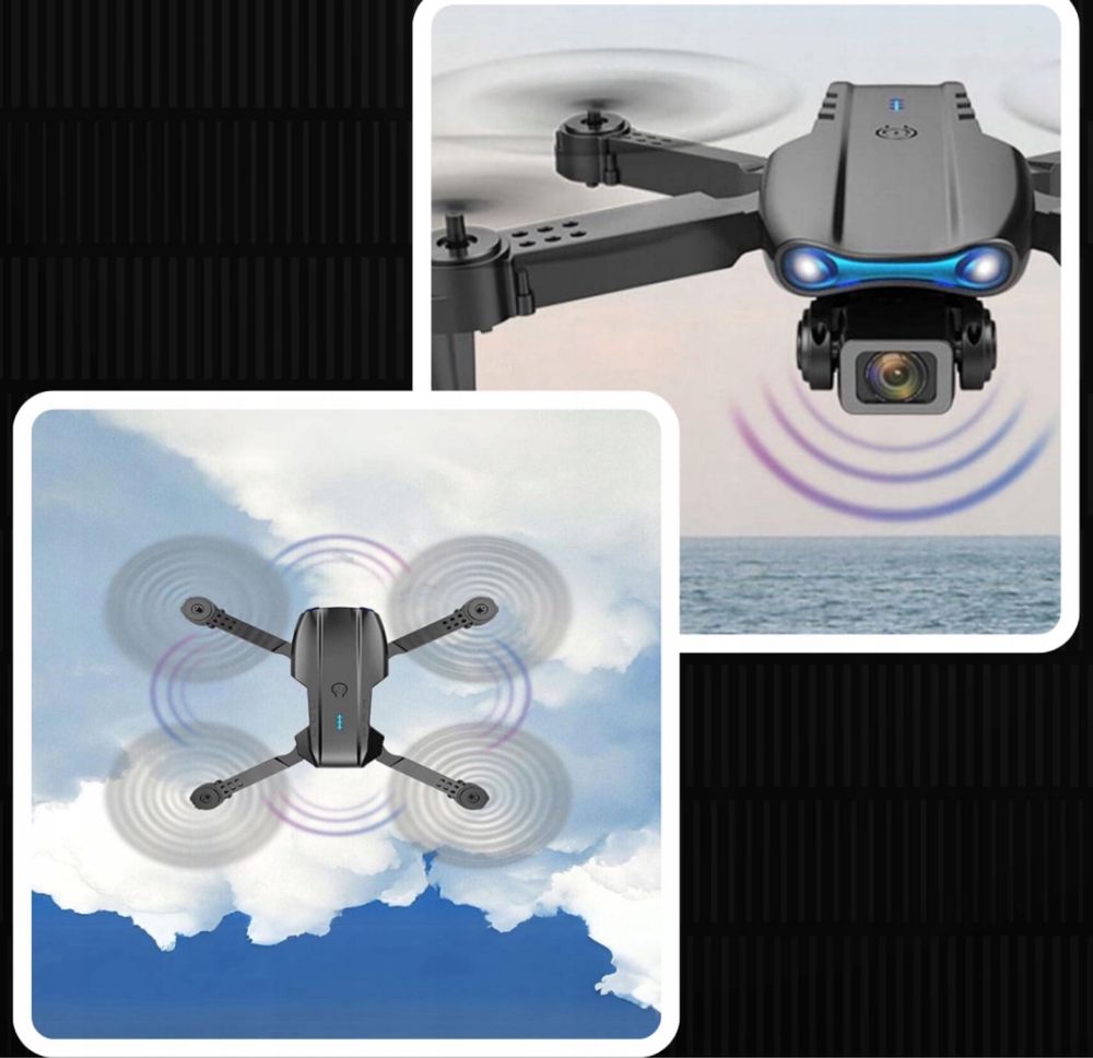 Dron 2 Akumulatorowy 2 Kamery Zasięg 200 m Unika Przeszkody Pilot 4K