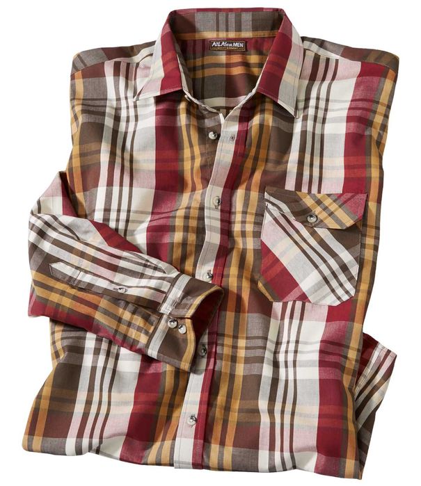 Koszula bawełniana z długim rękawem męska  M R4017 ATLAS FOR MEN