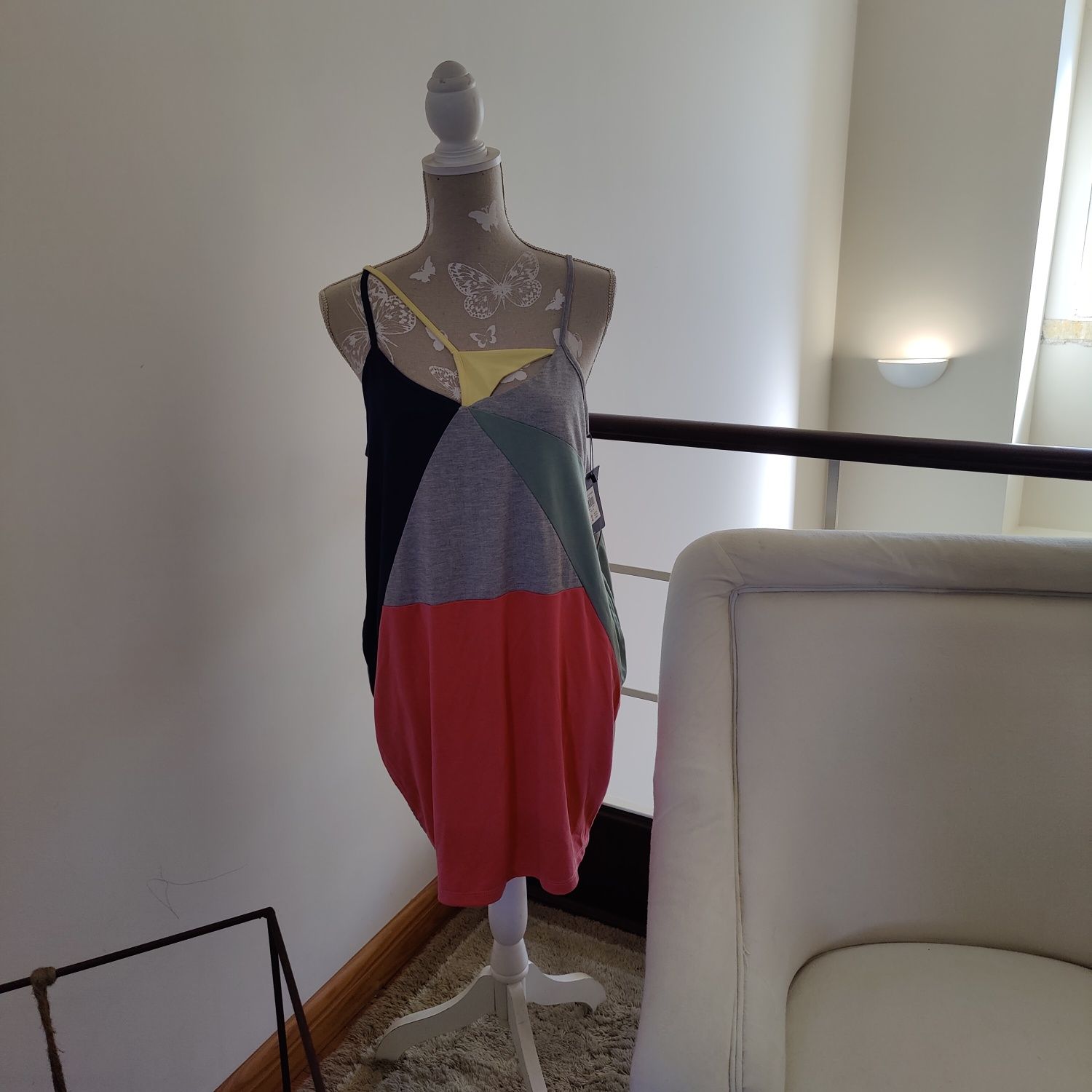 Vestido/túnica - verão - multicolorido - super original Tiffosi - XL