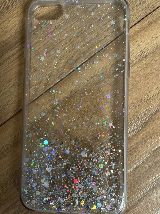 Szybka i etui brokat iPhone 8SE