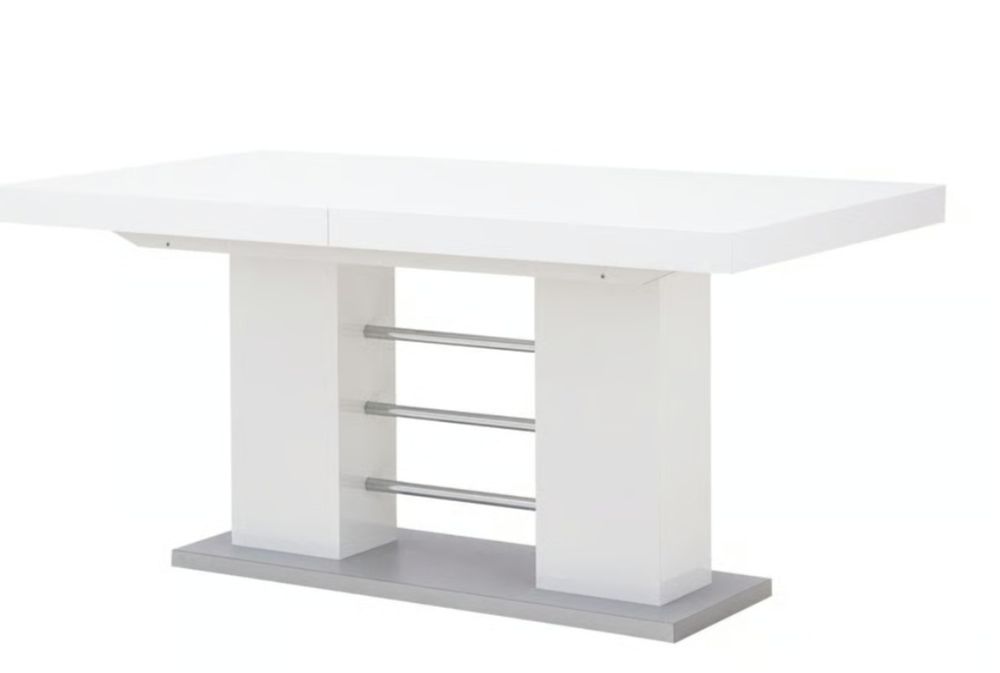 Stół rozkładany biały połysk linosa2 Agata Meble