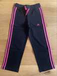 Spodnie dresowe Adidas czarno-różowe rozmiar 116cm