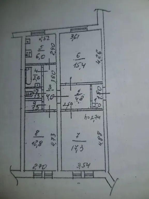 Продам 3-комн квартиру в районе Караваева ул.