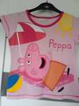 T-shirt z Peppa - dla dziewczynki - różowy - roz. 110/116 -