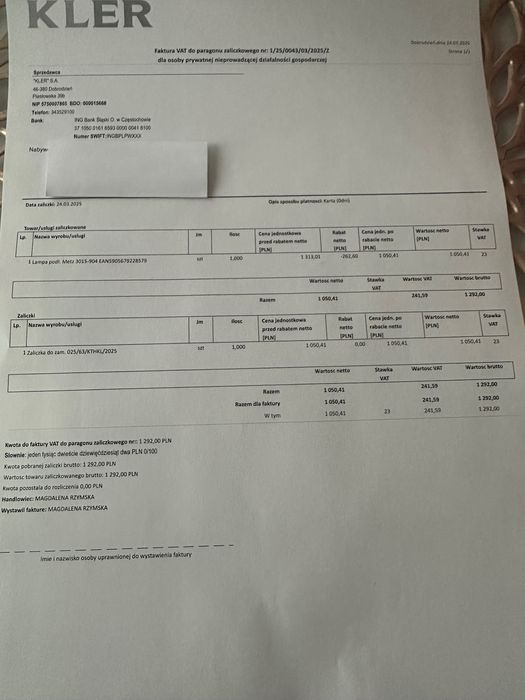 Lampa podłogowa METZ Wolfi