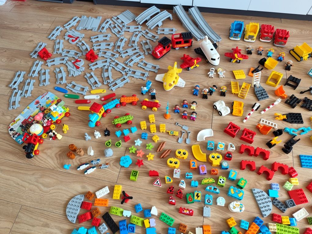 8 kg LEGO Duplo - ciuchcia, rakieta, samoloty, motocykl ...