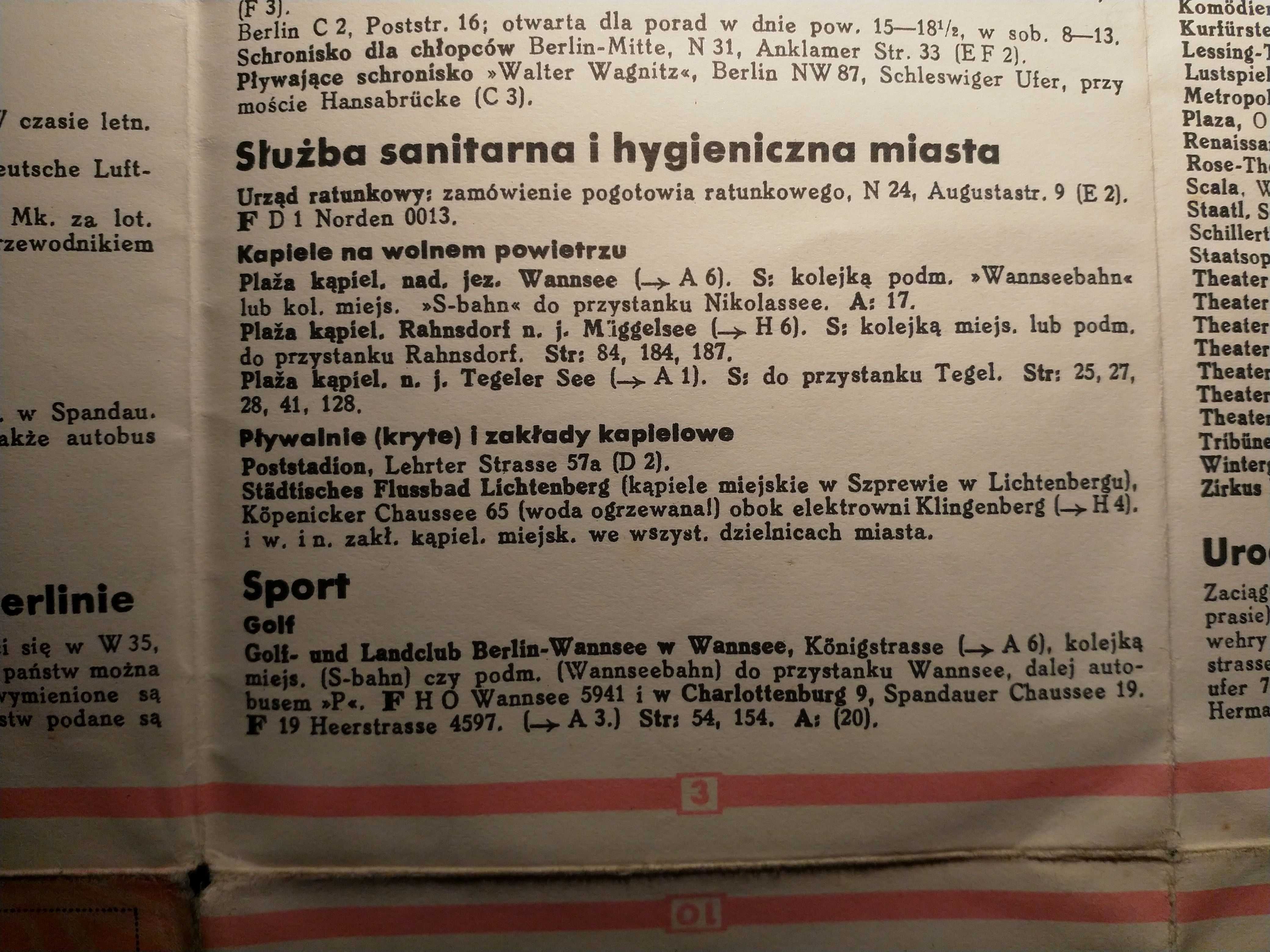 Plan Berlina z 1935 roku z informacją turystyczną