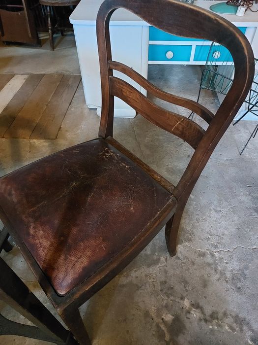 Kpl 3 krzeseł i podamstawa stołu art deco design vintage