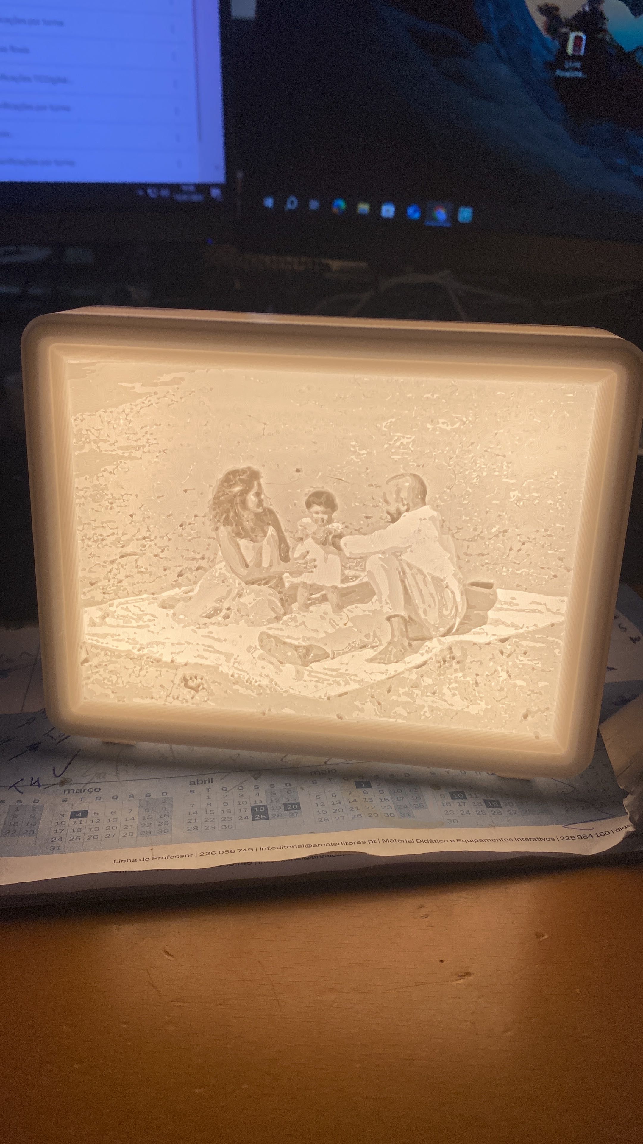 Candeeiro 3D personalizado
