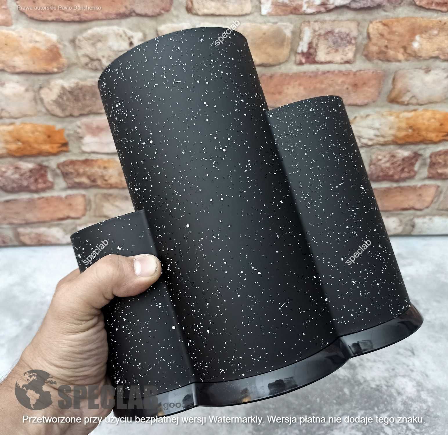 Stojak na noże blok POTRÓJNY Pojemnik do NOŻY(BLACK)