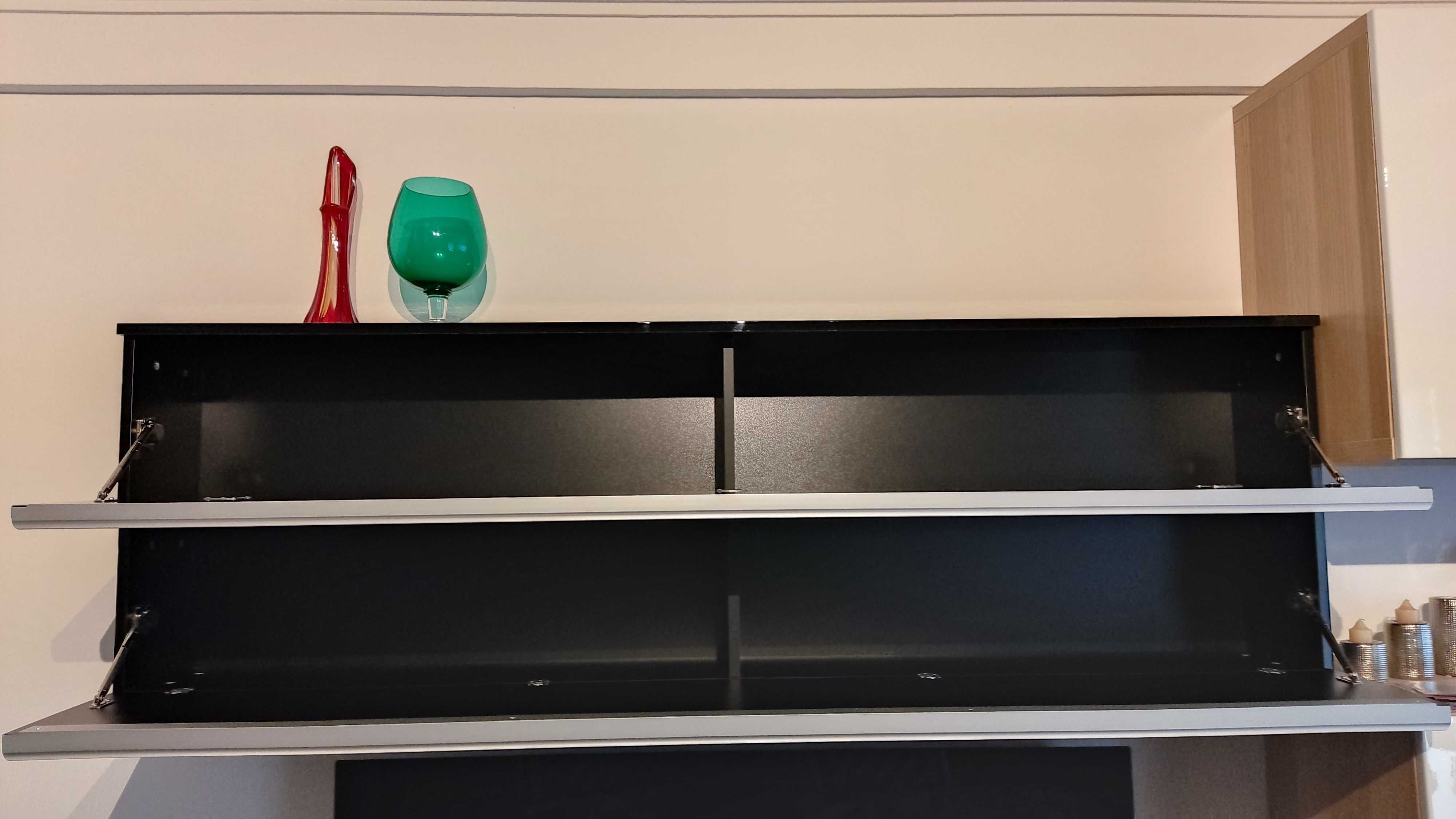 Estante de Parede Ikea Besta Burs Preto Brilhante