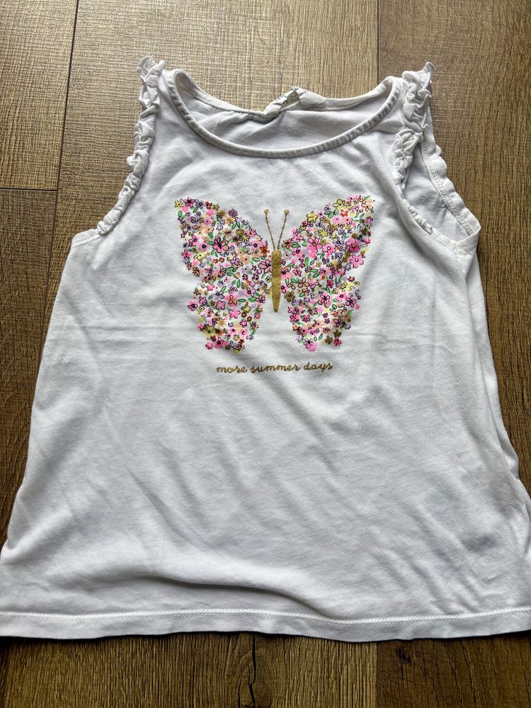 Bluzeczka na ramiączkach biała 122 h&m