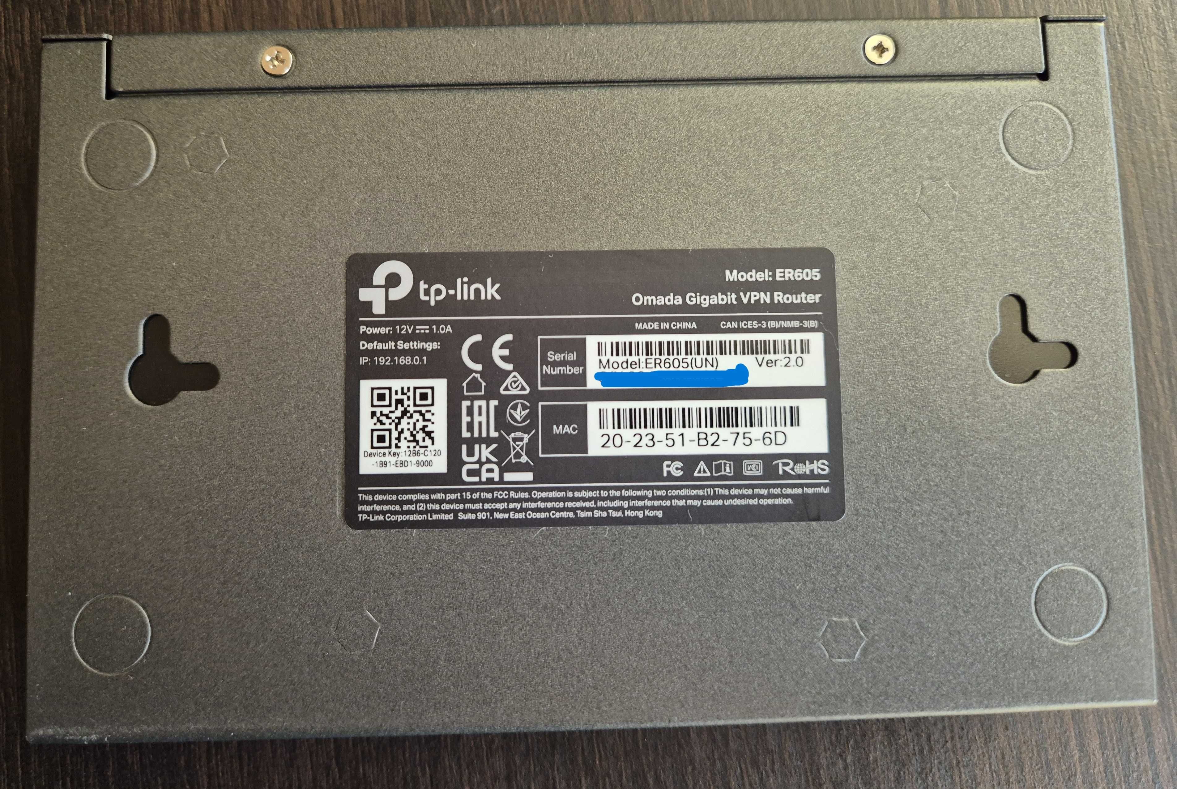 TP-LINK ER605 v2.0, Omada, VPN, USB SafeStream, Multi-WAN