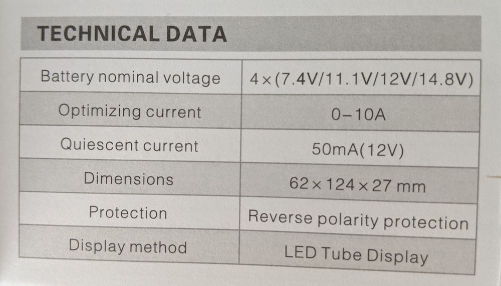 Балансир для акумуляторів 12В, 24В, 48В