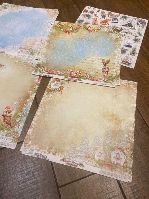Papiery scrapbooking 30x30 świąteczne