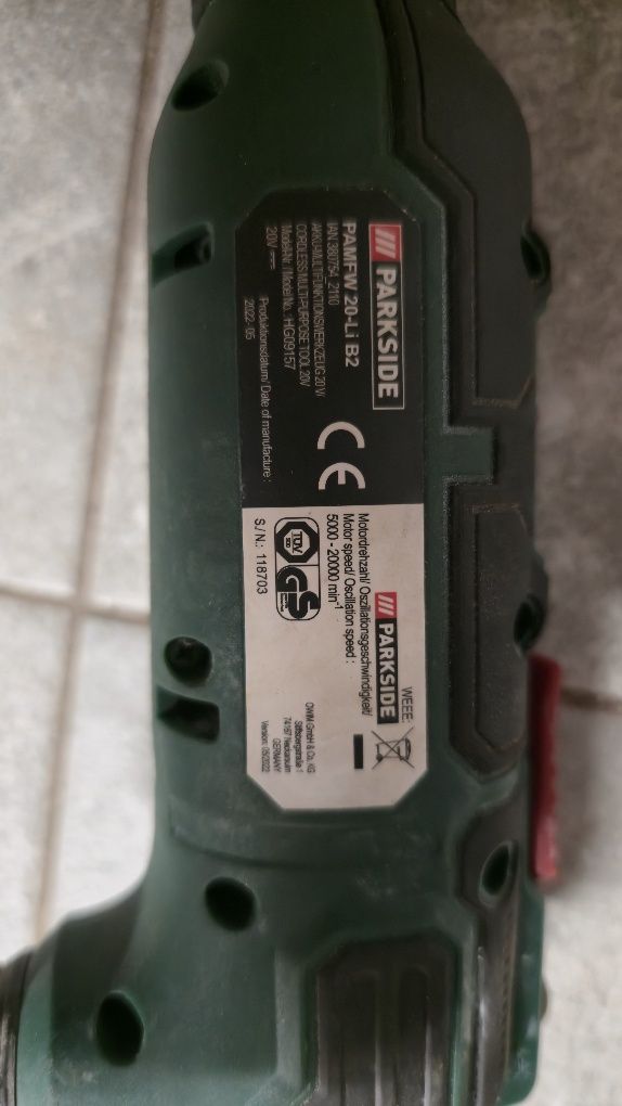 Multitool parkside 20v
