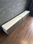 Szafka RTV biało-szary 130x41,5x40 cm – 2 sztuki