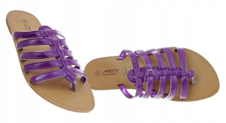 Rozmiar: 37 Klapki Japonki Damskie Buty Purpurowe 5311