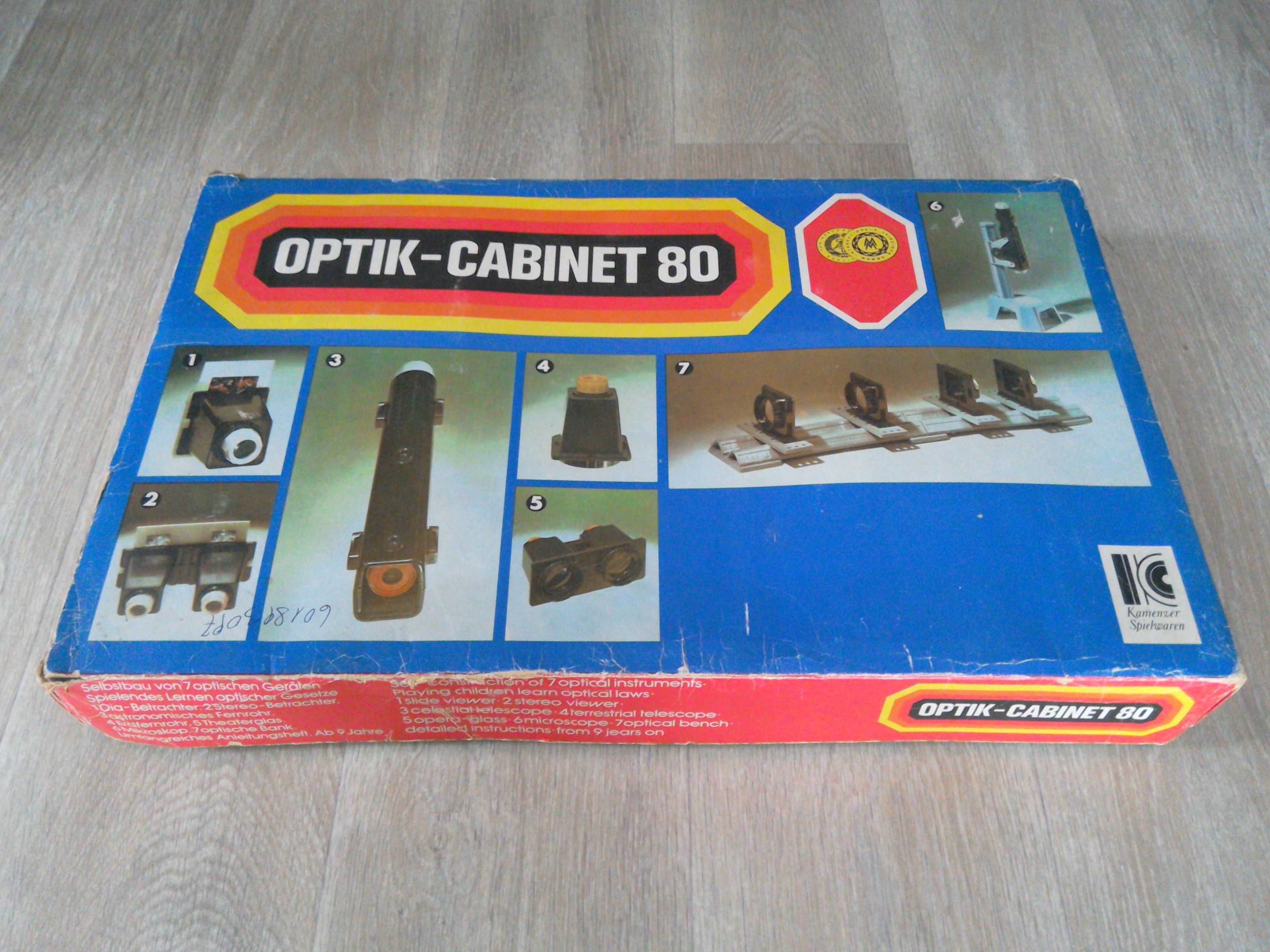 stara zabawka PRL optik cabinet 80 zestaw optyczny GDR stare zabawki