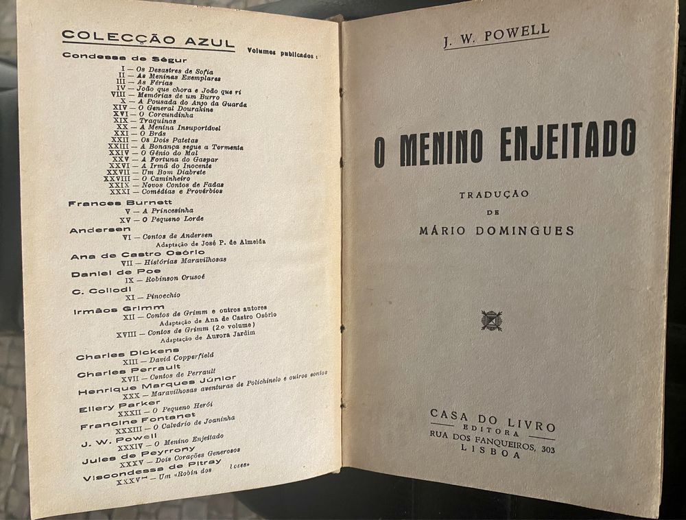 Coleção Azul, versao de 1942 - livros de historias  infantis de