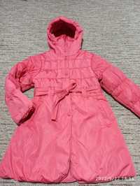 Koralowy zimowy płaszczyk kurtka dla dziewczynki Coccodrillo 122