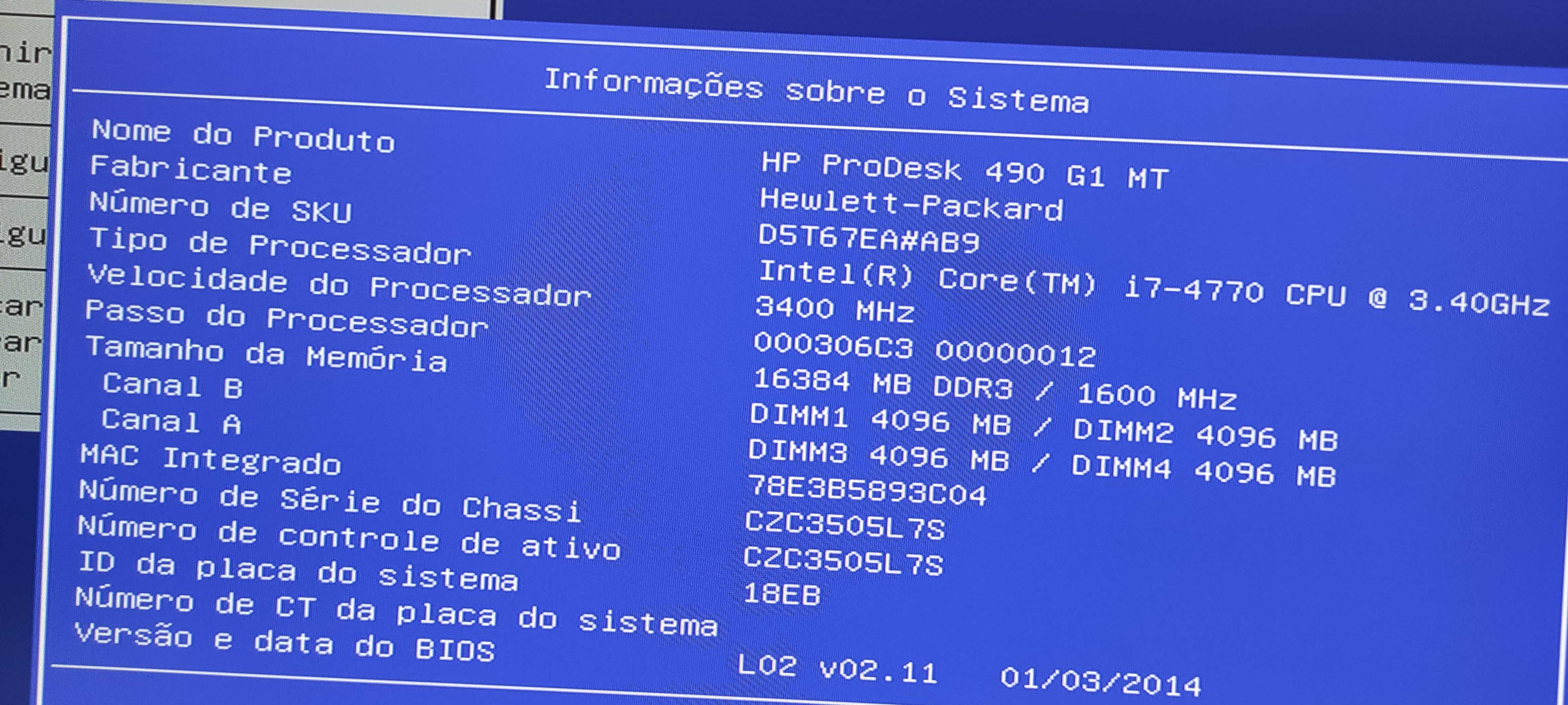 Computador HP Prodesk 490 G1 MT