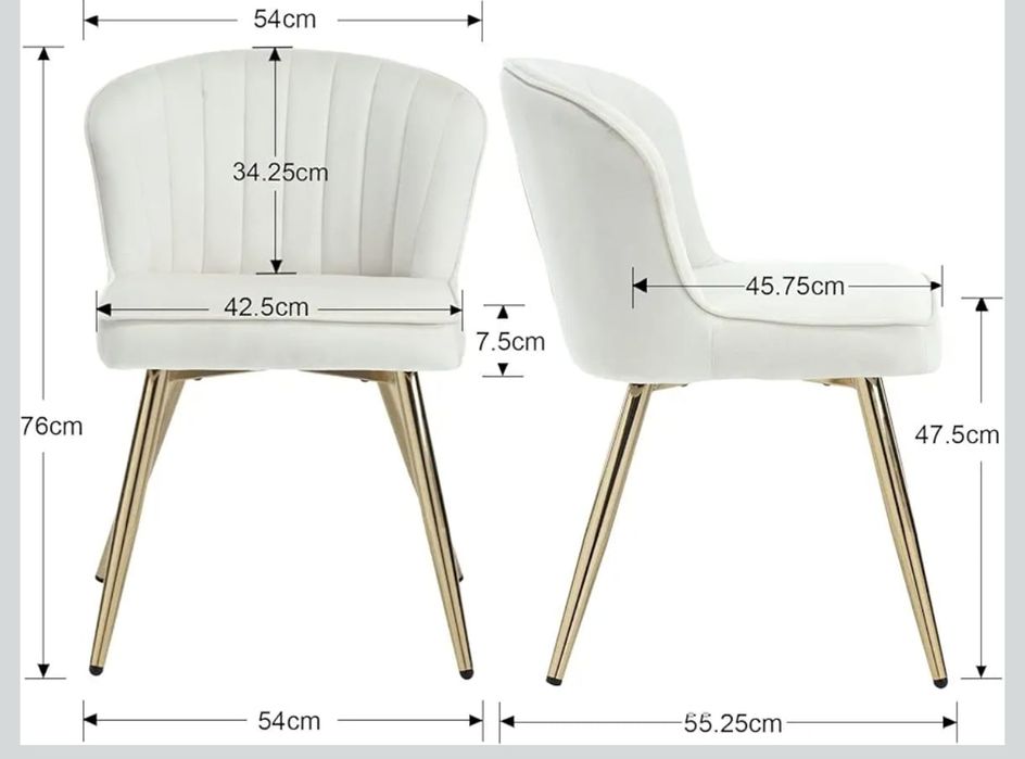 Nowe krzesła dwie sztuki aksamitne obicie salon,jadalnia,toaletka