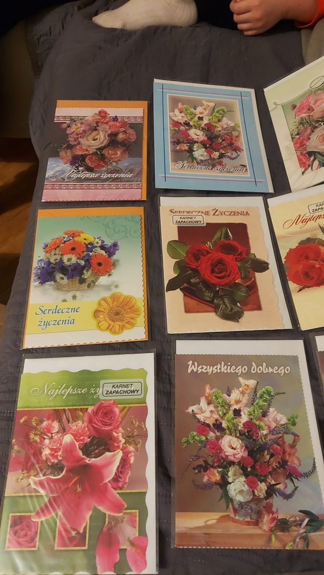 Karnety kartki z życzeniami i kopertami