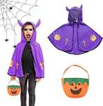 Peleryna fioletowa czarodziej strój na HALLOWEEN bal 70 cm KOSZYK G35