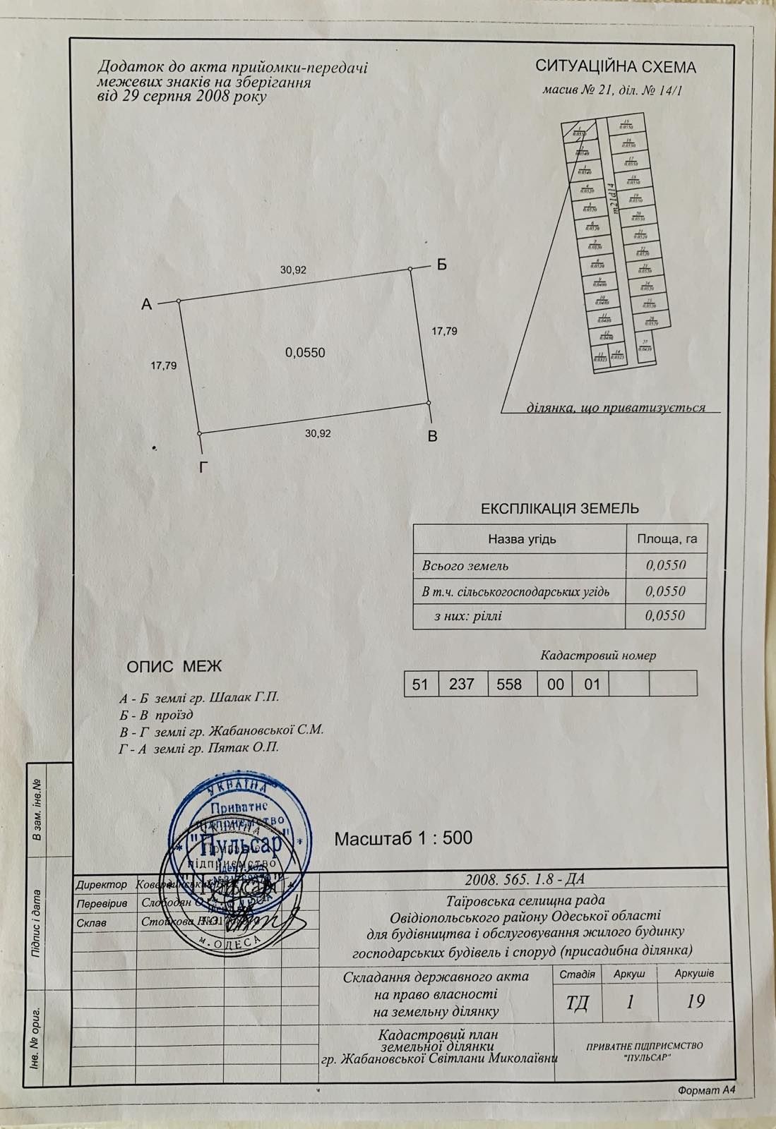 Продам участок Бурлачья Балка