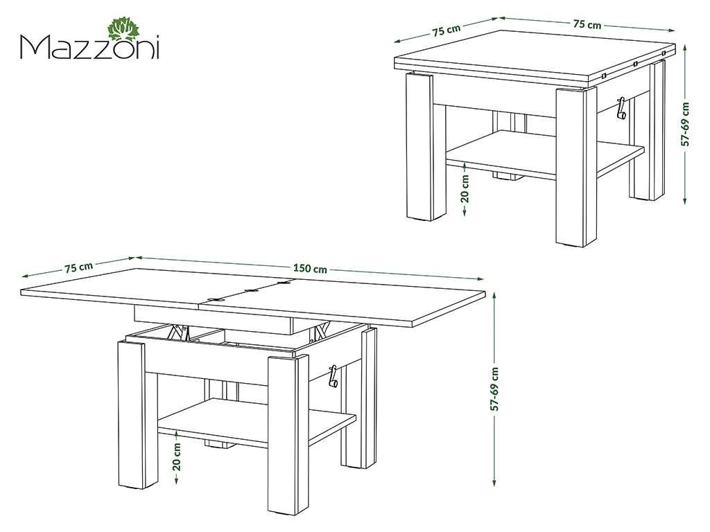 CLEO różne kolory | ŁAWA rozkładana podnoszona STÓŁ ŁAWOSTÓŁ Mazzoni