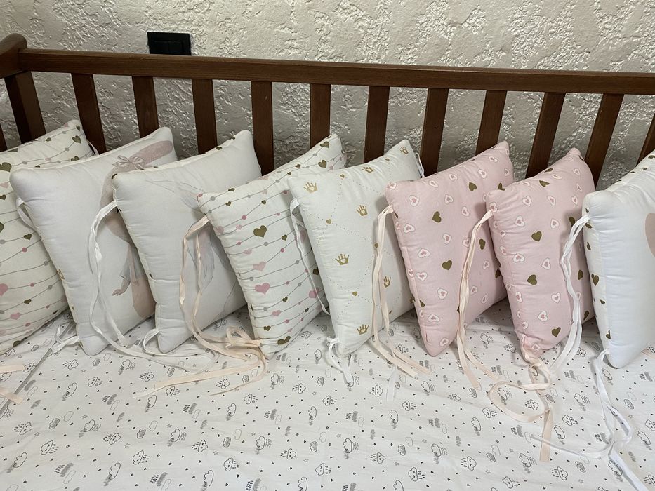 Дитяче ліжечко з матрасом та бортиками