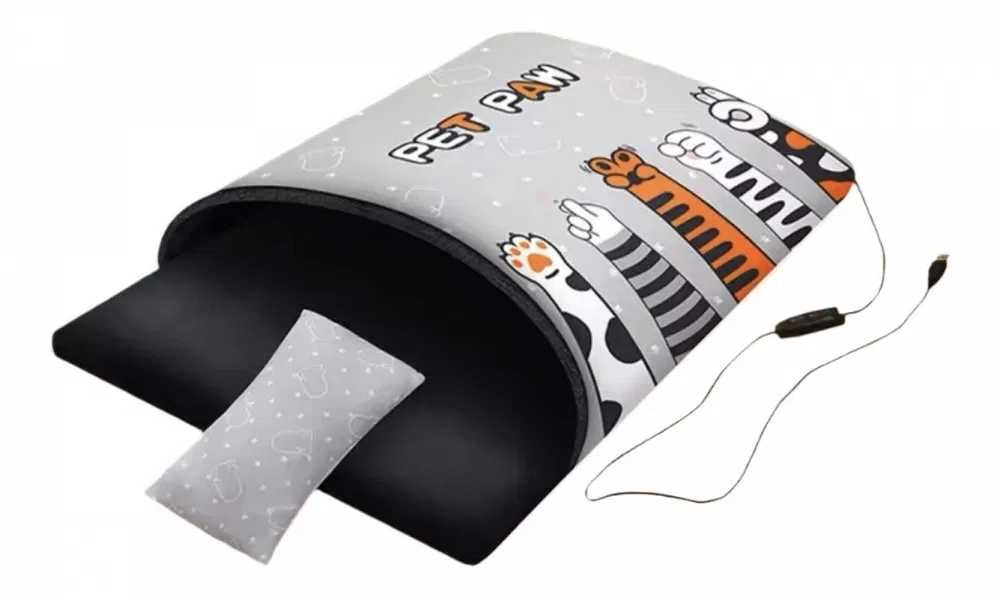 Теплый коврик-грелка для собак и котов | лежак подстилка обогрев