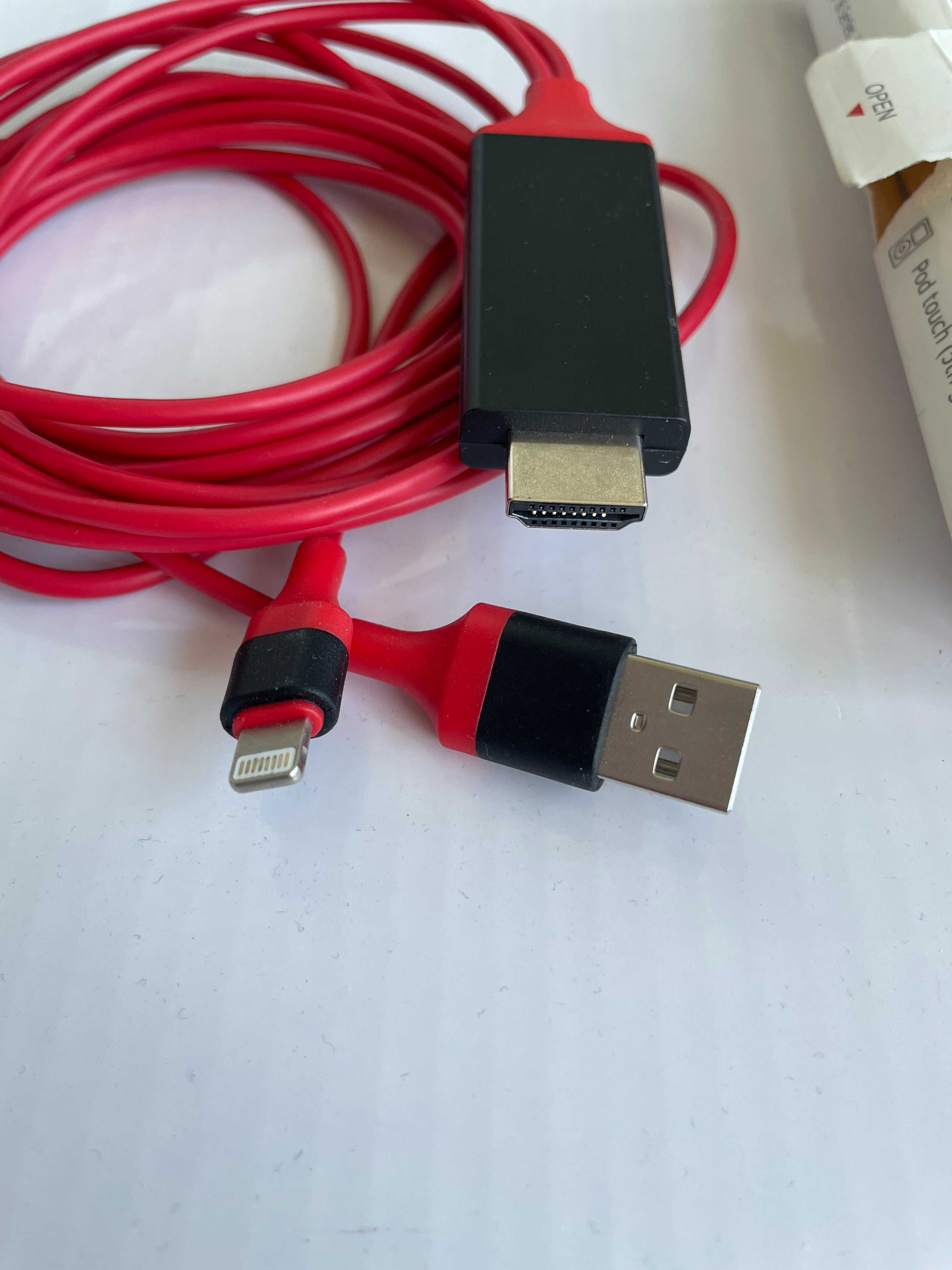 MHL Lightning + USB на HDMI кабель 2 м 1080р для подключения к ТВ