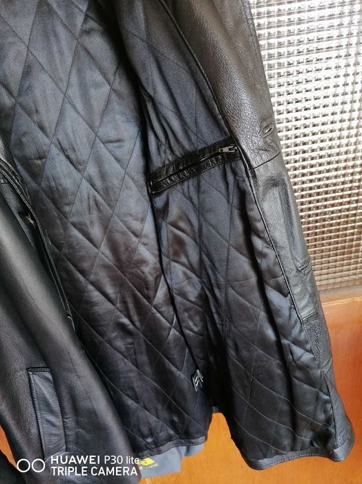 Casaco de couro impecável L