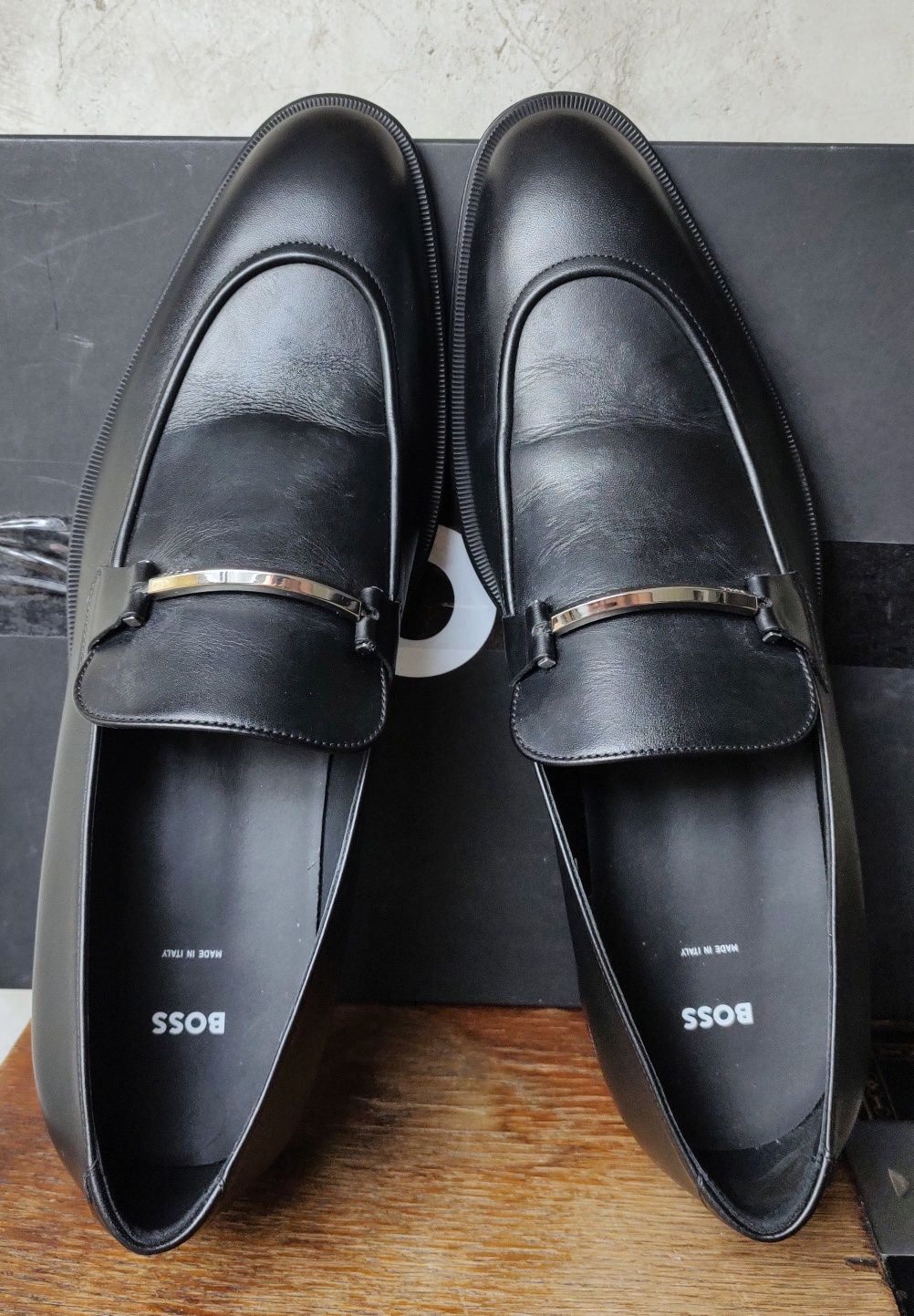BOSS__buty męskie wizytowe (13 / 47) loafers / lords / mokasyny czarne