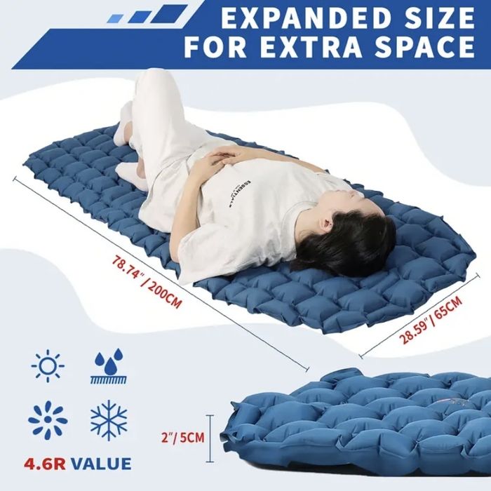 Килимок надувний матрас каремат туристичний трекінговий