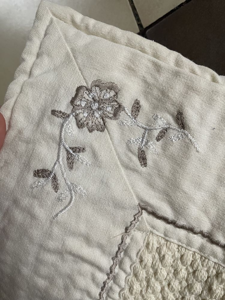 Boho etno dywan dywanik tkany haftowany 100% bawelna