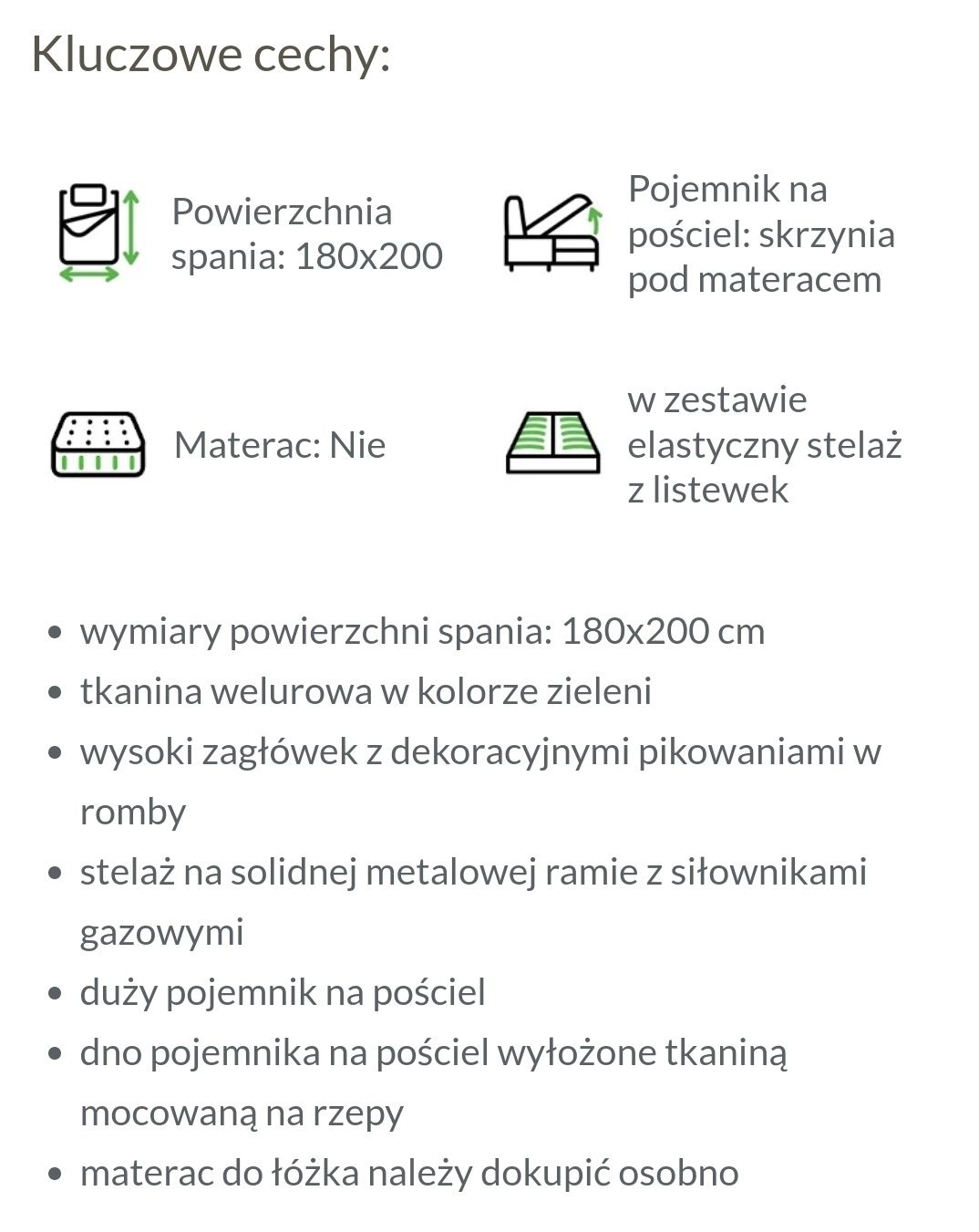 Łóżko tapicerowane Carlos 180x200 z podnoszonym stelażem nowe okazja