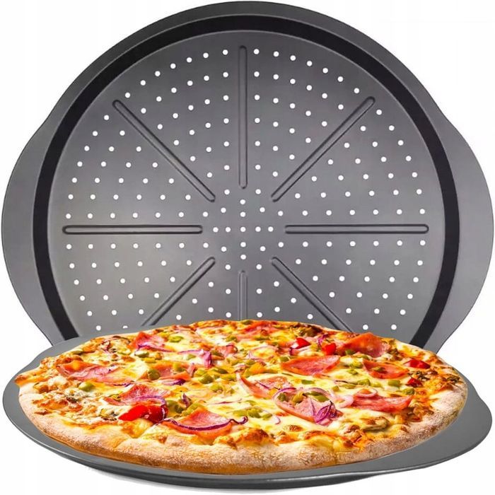 Nieprzywierająca forma, blacha na pizzę z otworami 33 cm 2 szt