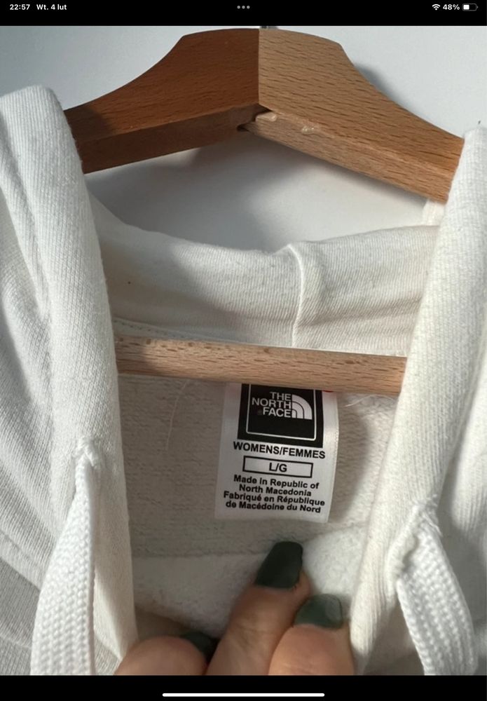 Bluza the north face biała damska M L 38 40